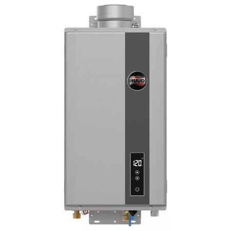 Rheem RTG Series 199 MBH Indoor Non-Condensing Propane Gas Tankless Water Heater Grey RUTG-95DVLP-3